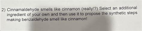 what does cinnamaldehyde smell like.